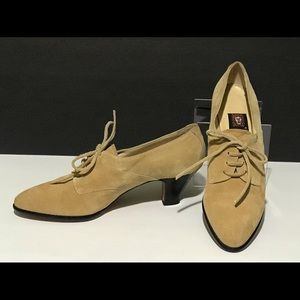 Anne Klein suede leather Shoes 8 N made in Italy